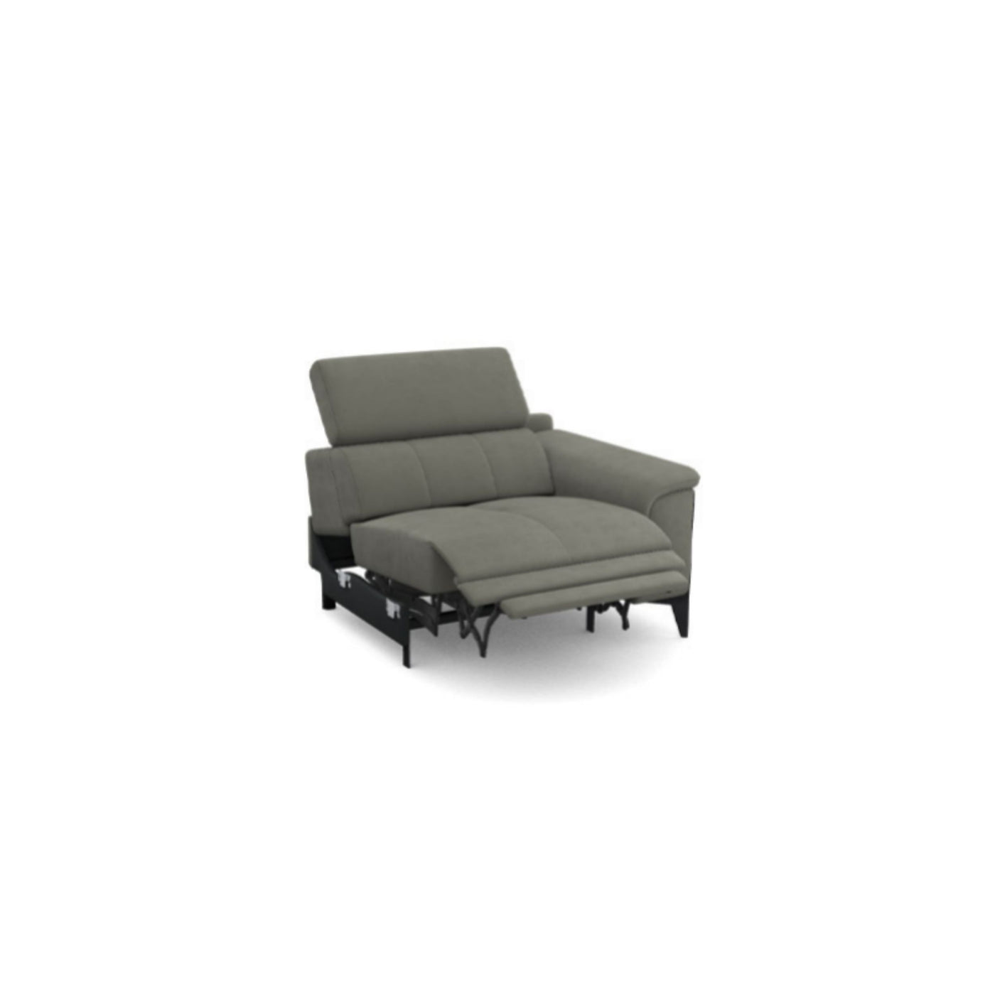 Salon d'angle modulaire Amira — Gris clair chiné