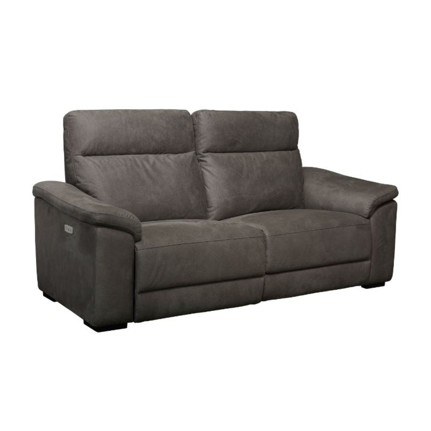 Canapé Mirabel 3 places tissu Dark Grey — repose-pieds déployé