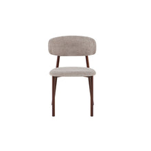 Chaise Coco — Tissu chiné, pied naturel, noyer ou gris