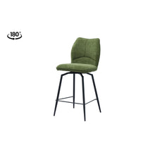 Chaise de comptoir Lara — Pivotante, tissu