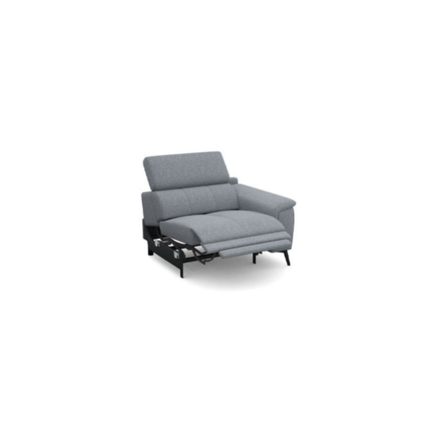 Salon d'angle modulaire Lenon — Gris clair chiné