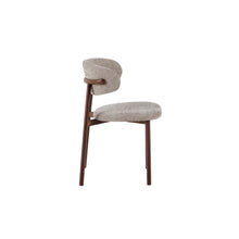 Chaise Coco — Tissu chiné, pied naturel, noyer ou gris
