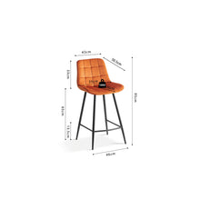 Chaise de comptoir Juta — Velours