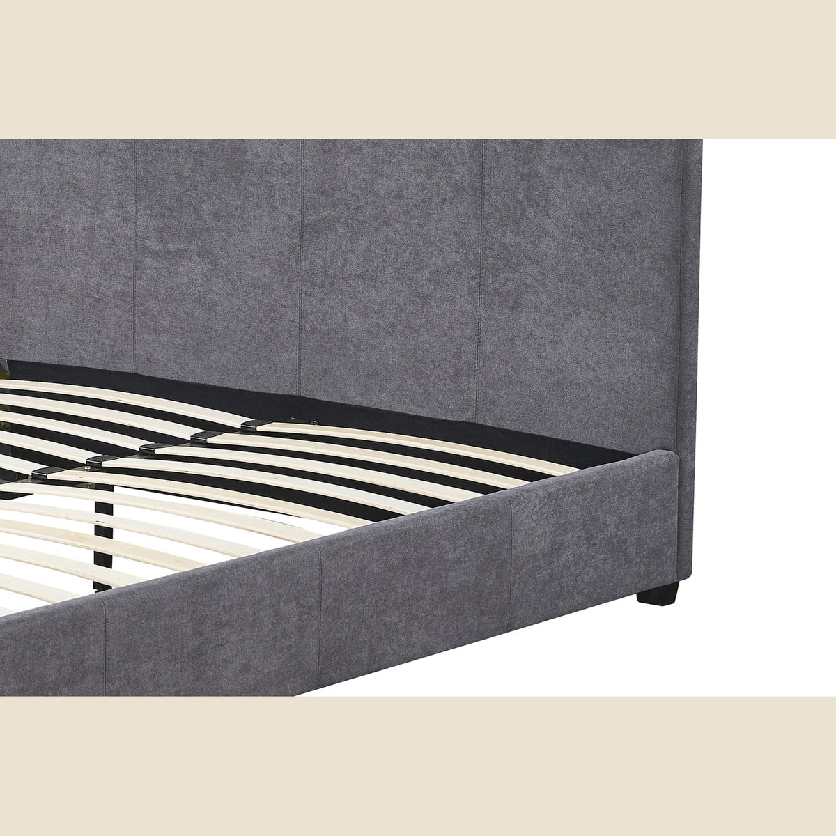 Lit Roma avec sommier — Tissu/PU