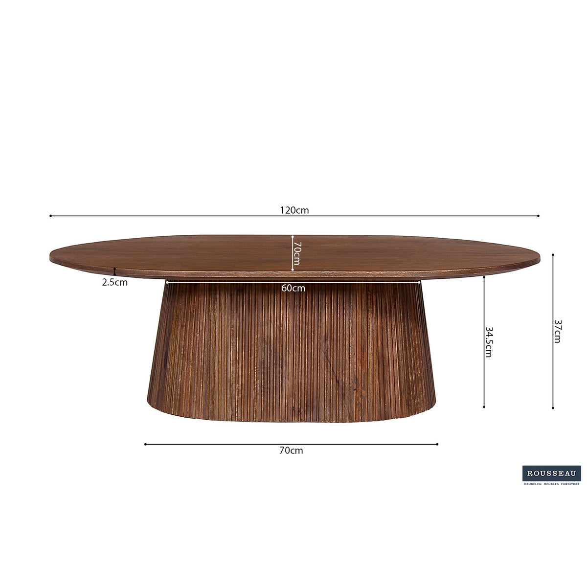 Table basse Miguel — Manguier, ronde ou ovale