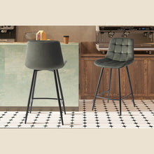 Chaise de comptoir Juta — Velours