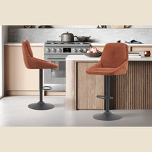 Chaise de bar Sabine — Tissu, pivotante