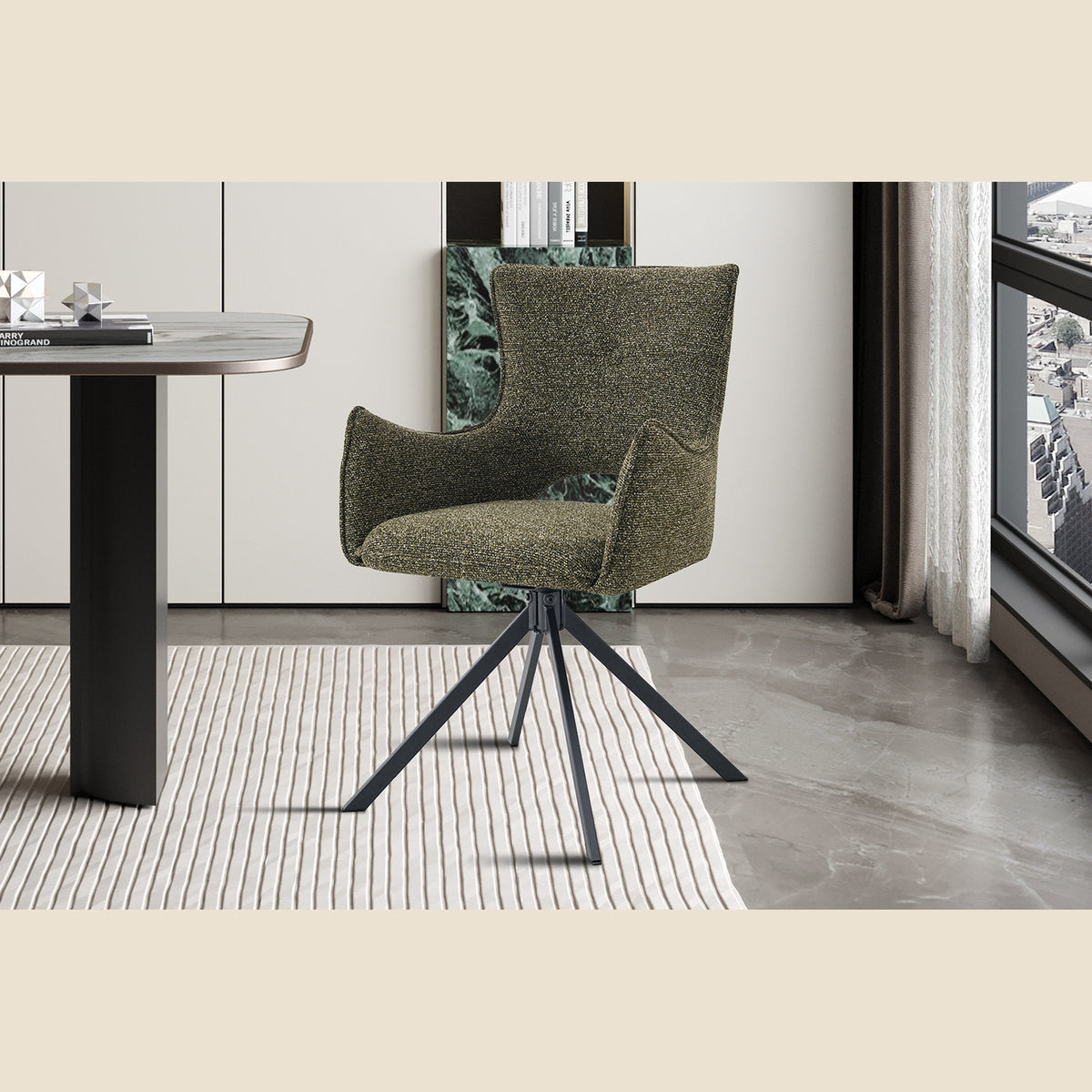 Chaise Billy pivotante — Tissu