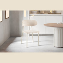 Chaise Coco — Tissu chiné, pied naturel, noyer ou gris