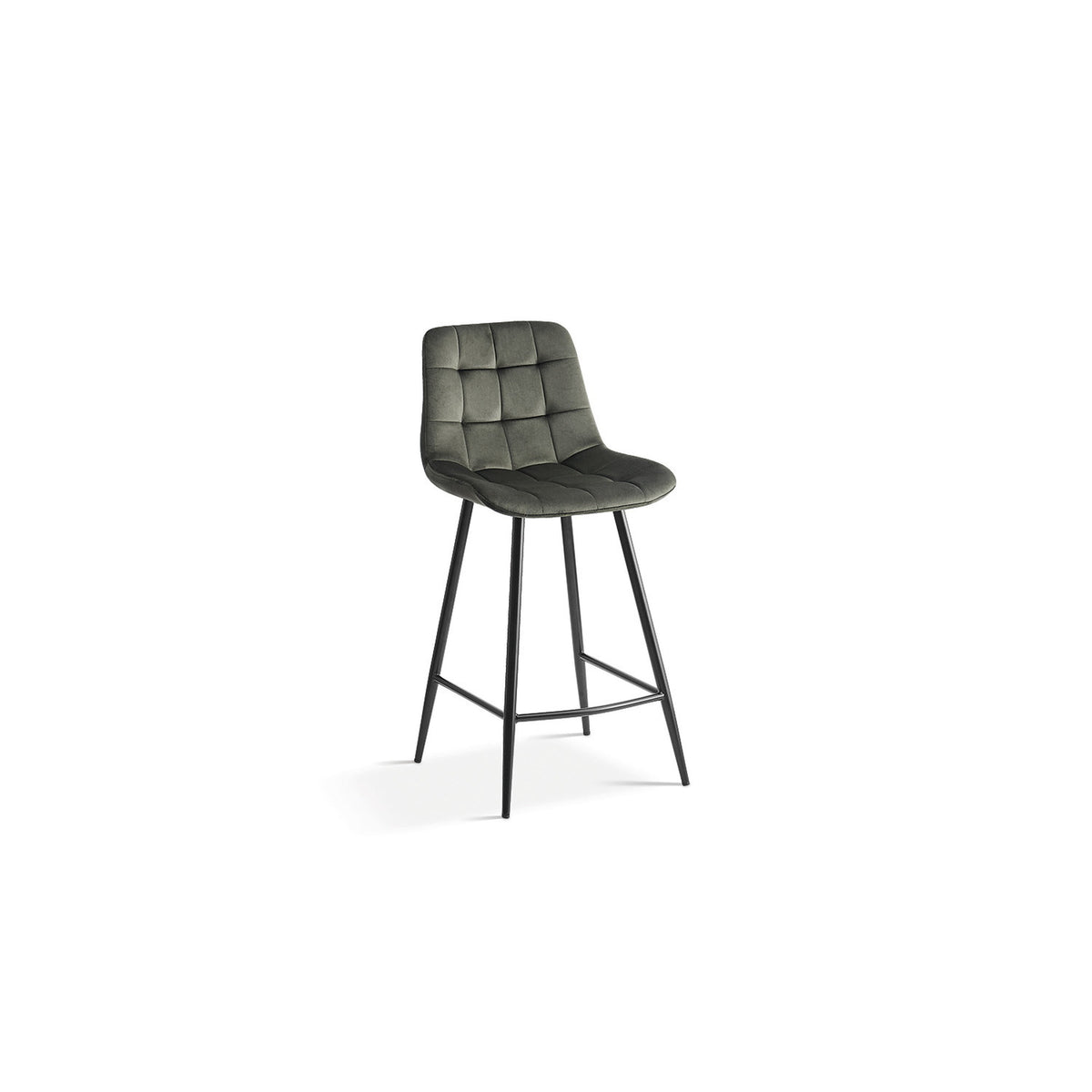 Chaise de comptoir Juta — Velours