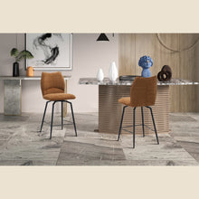 Chaise de comptoir Lara — Pivotante, tissu