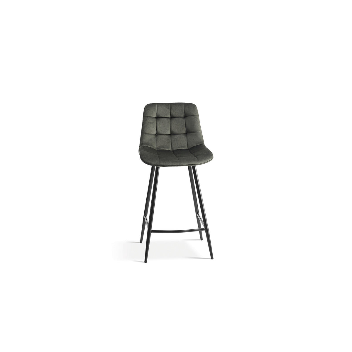 Chaise de comptoir Juta — Velours