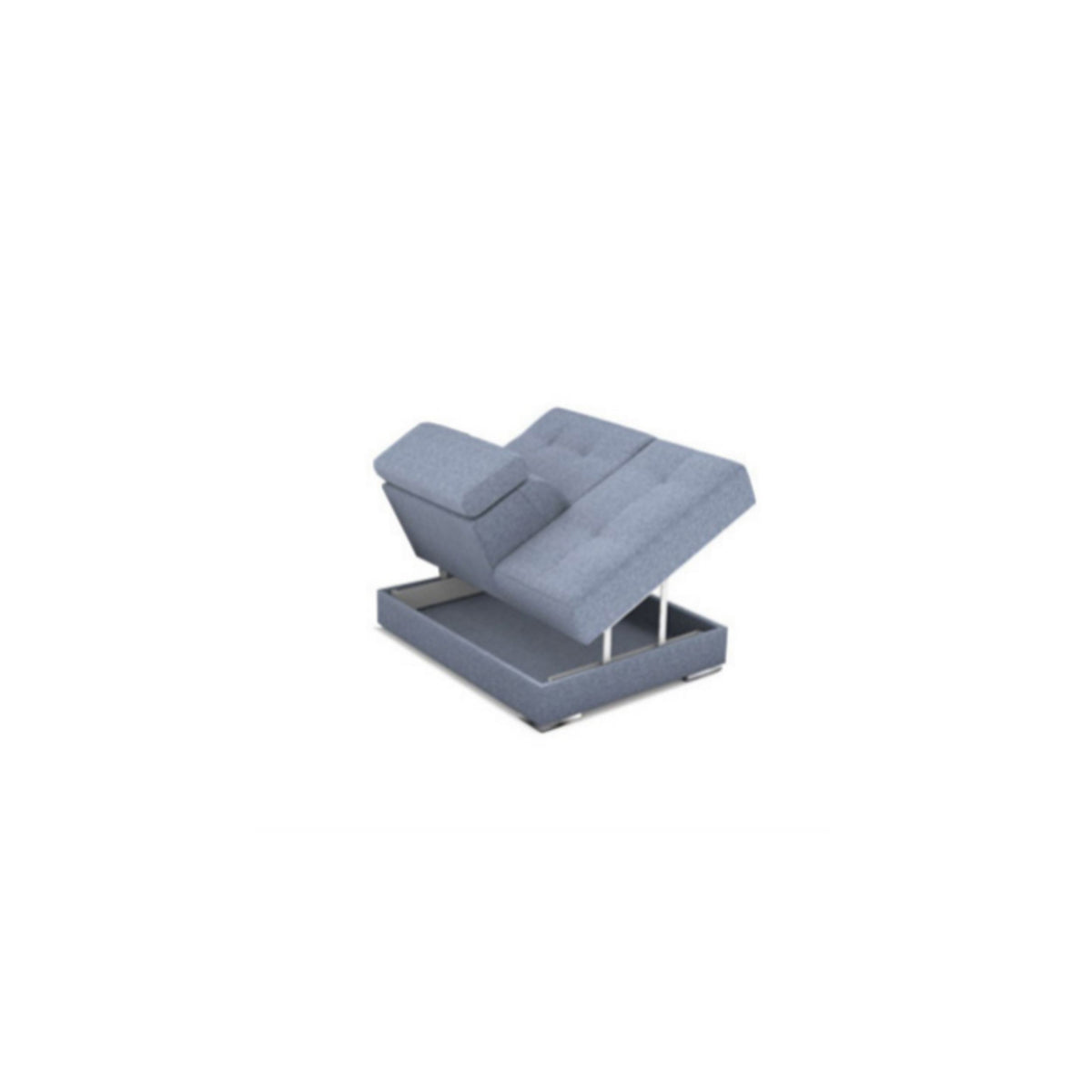 Salon d'angle modulaire Quartz — Gris clair chiné