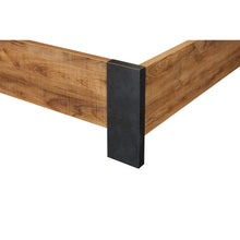 Angle pied du lit Pauline, montant DARK STONE massif