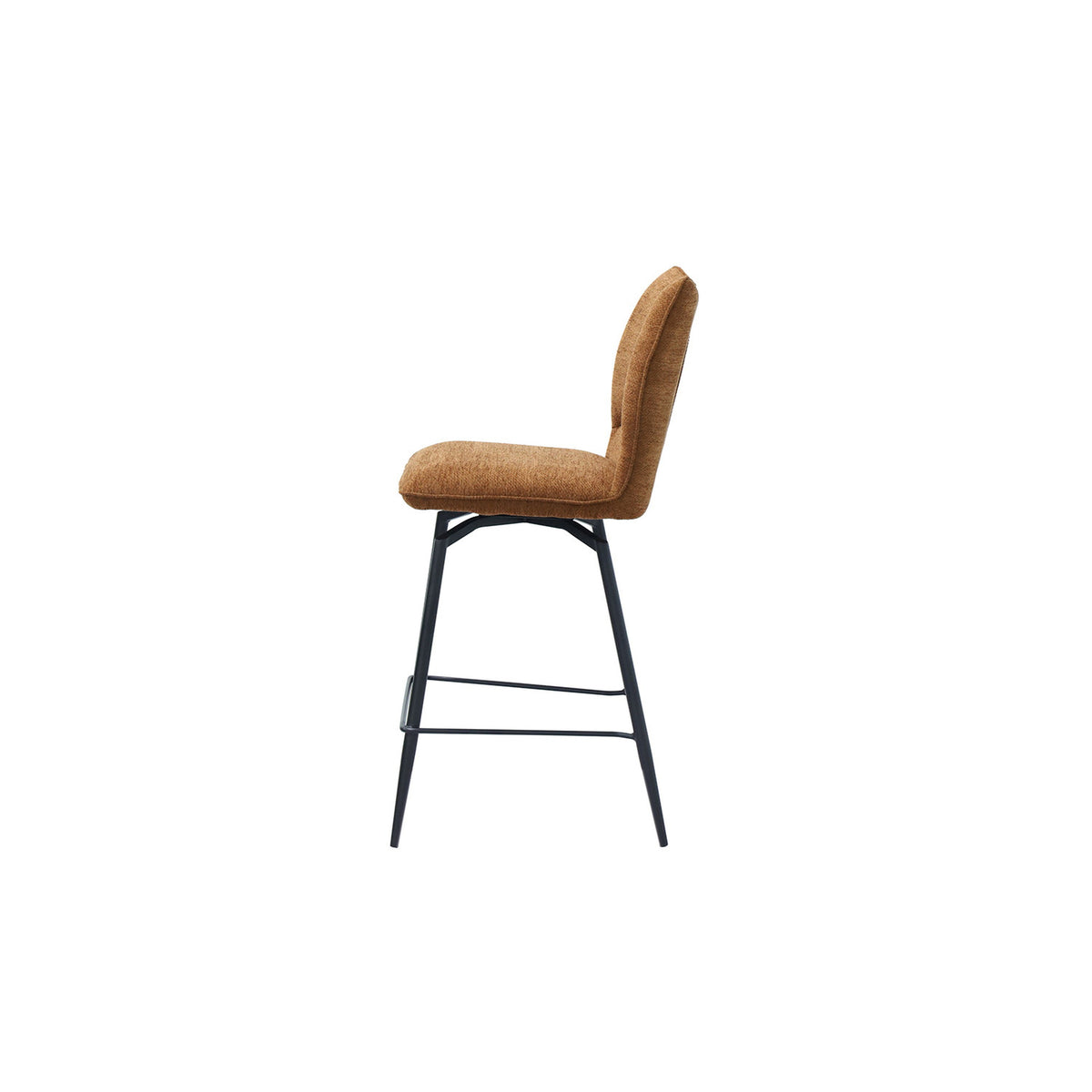 Chaise de comptoir Lara — Pivotante, tissu