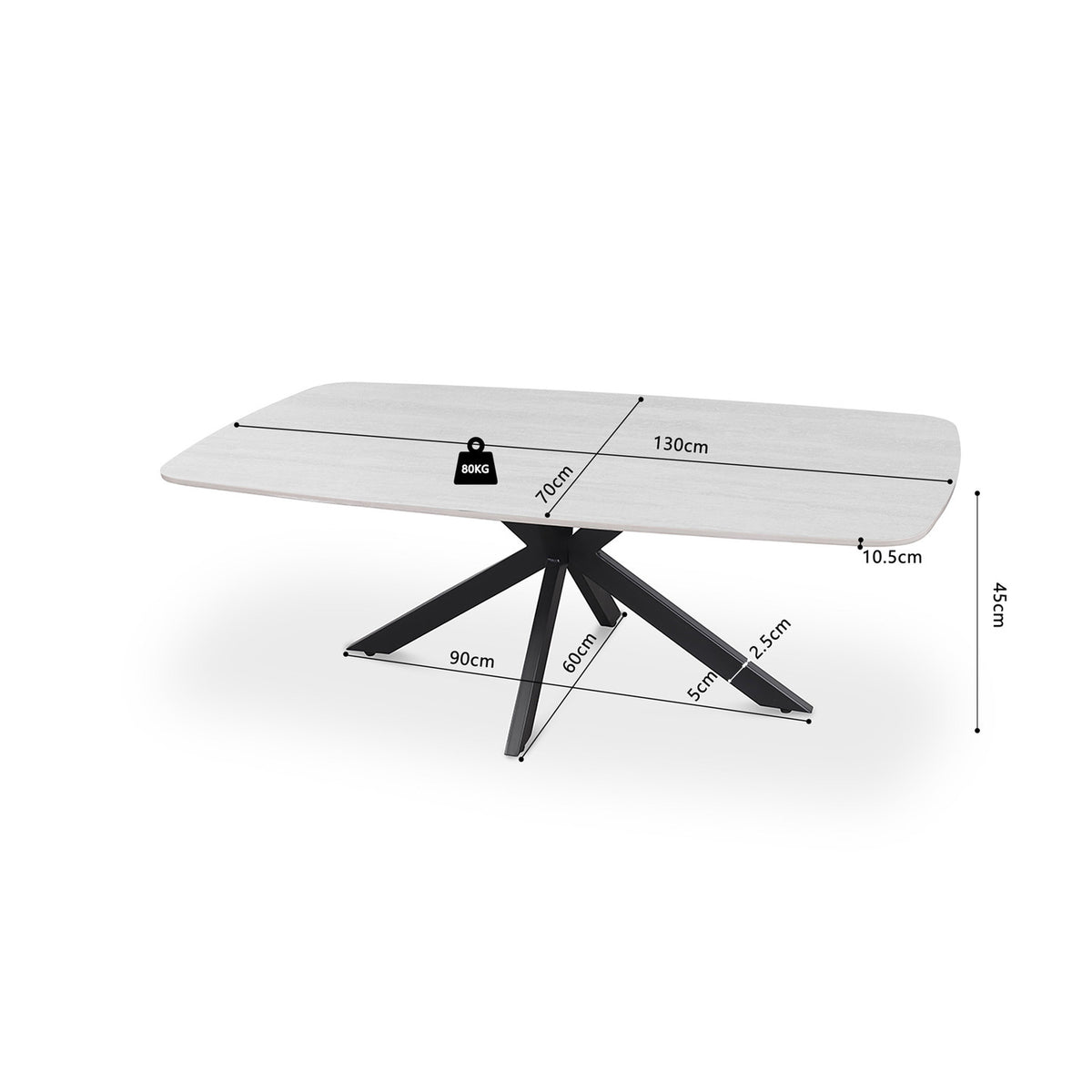 Table basse Apollo 130 cm — Ovale danoise