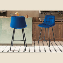 Chaise de comptoir Juta — Velours