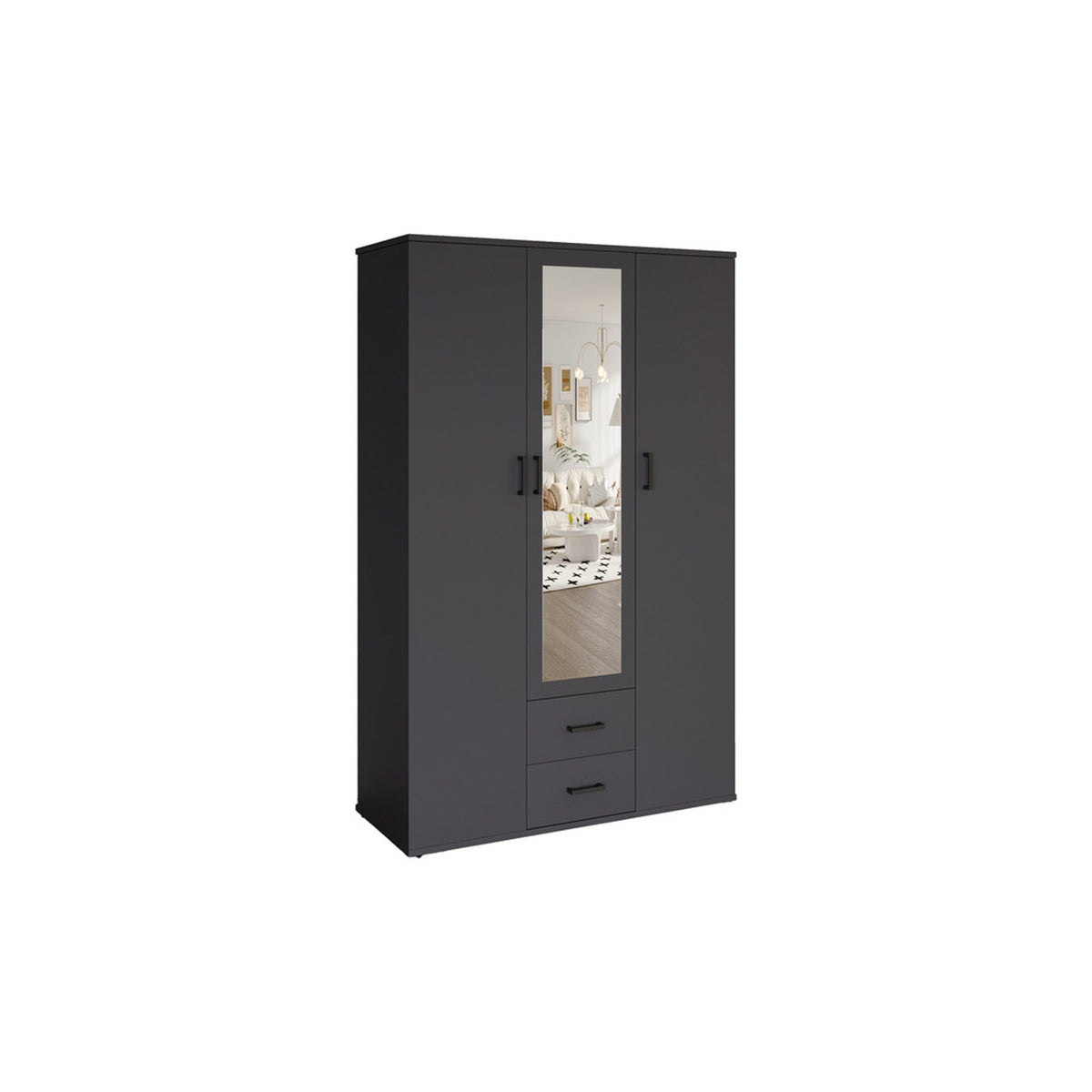 Armoire Marc — Portes battantes avec miroir