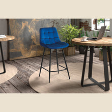 Chaise de comptoir Juta — Velours