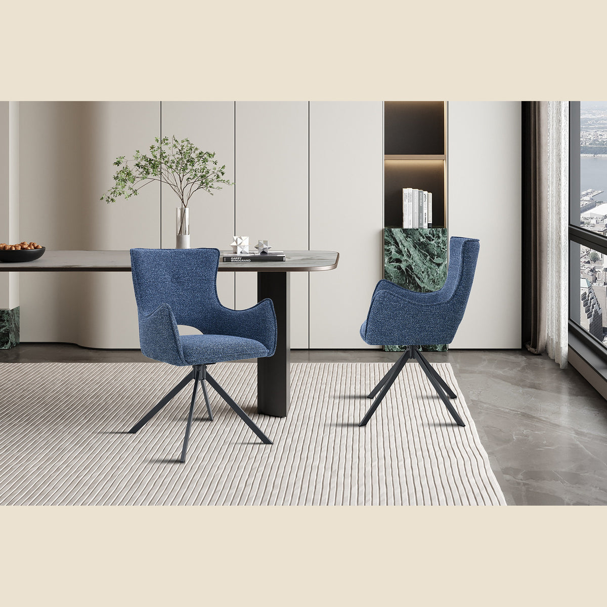 Chaise Billy pivotante — Tissu