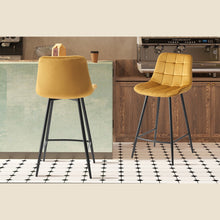 Chaise de comptoir Juta — Velours