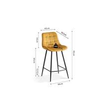 Chaise de comptoir Juta — Velours