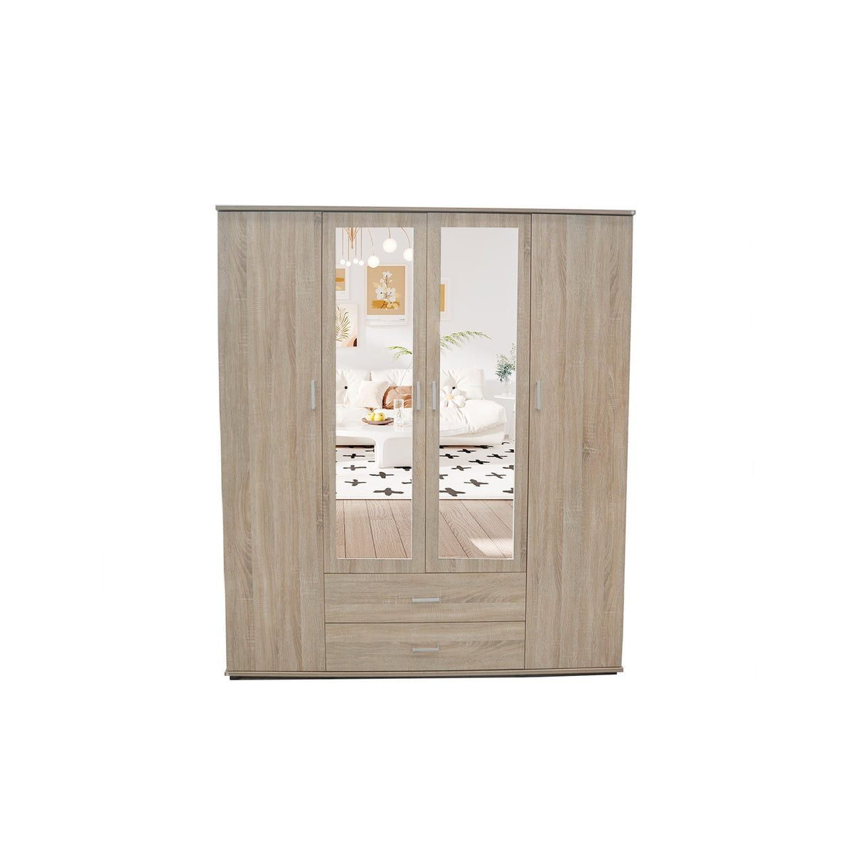 Armoire Marc — Portes battantes avec miroir