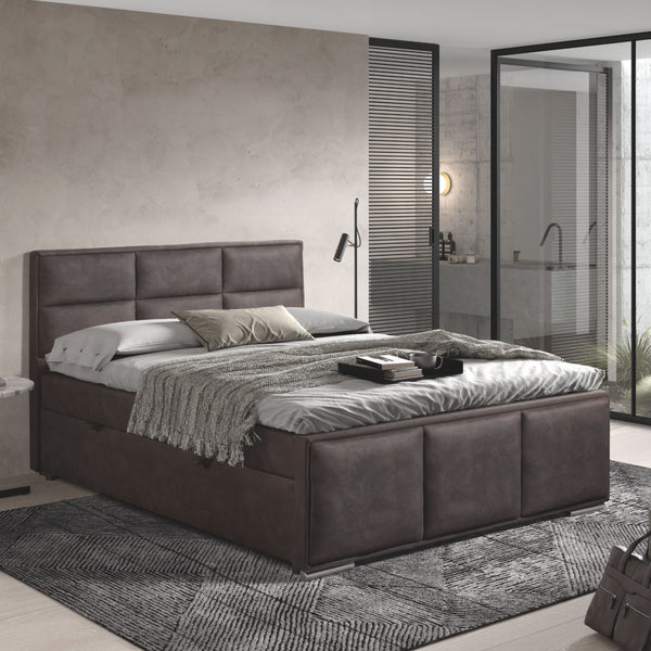 Lit boxspring Azalea TEXAS NOIR, visuel d’ambiance