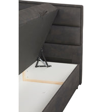 Détail de la tête de lit capitonnée du boxspring Azalea