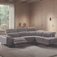 Présentation vidéo du canapé d'angle Navarra METAL GREY avec relax électrique