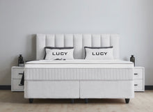 Lit Lucy — Boxspring velours à coffres