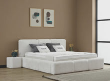 Lit Esila — Boxspring Japandi à coffres de rangement