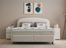 Lit Fancy — Boxspring velours à tête galbée