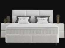 Lit Zenza — Boxspring velours à coffres