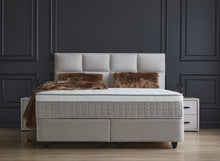 Lit Ayana — Boxspring capitonné à coffres