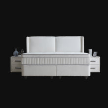 Lit Ruby — Boxspring velours à coffres